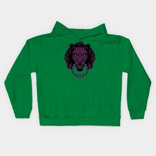 Purple Lion Face Kids Hoodie